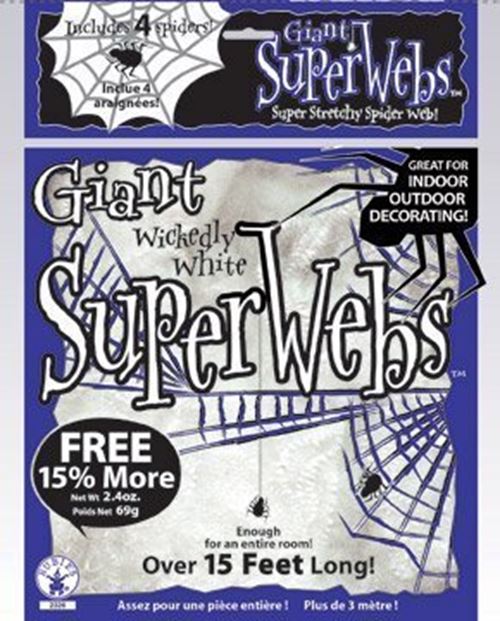 Spiderwebs - Spiders - White - Costume Accessories - Prop - Decorations