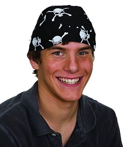 Pirate Bandana - Skulls & Crossbones - Biker - Costume Accessory - Teens Adults