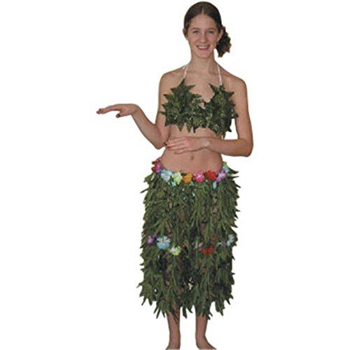 Leaf Skirt - Green - Hawaiian Luau - Economy - Flower - Child - Teens