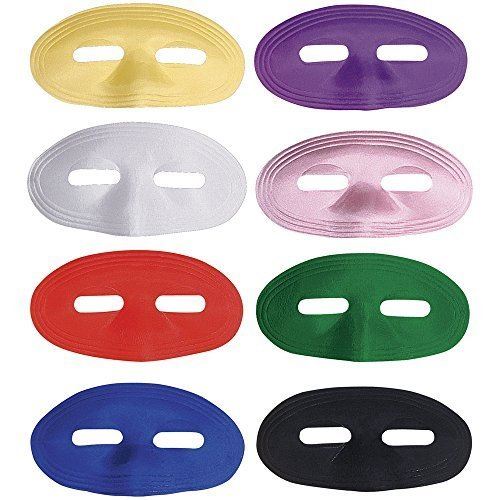 Domino Eye Mask - Satin - Foam - Costume Accessory - Several Colors