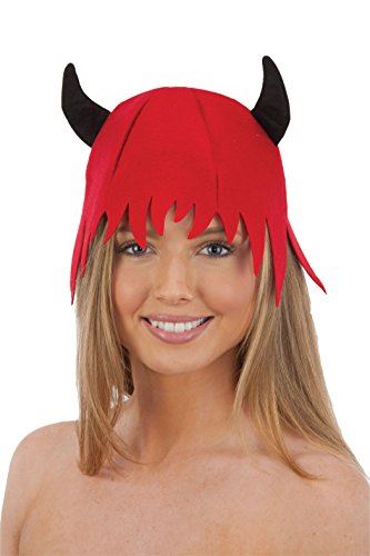 Devil Hat - Red/Black - Soft Felt - Costumes Accessory - Adult Teen