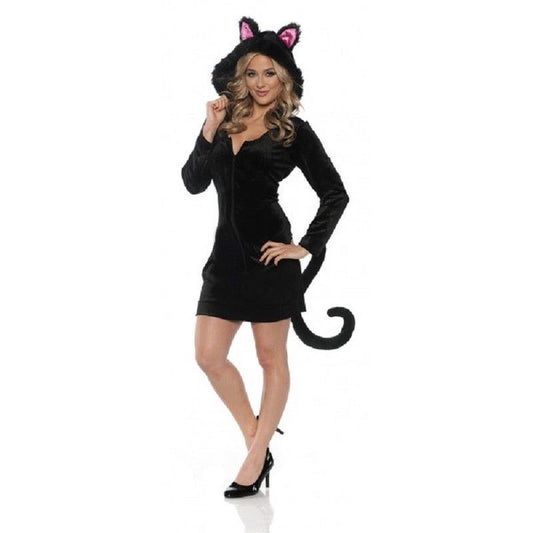 Mini vestido de gato negro - Animal - Sassy Sexy - Disfraz - Adulto - Mediano