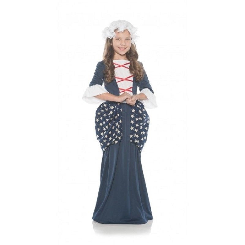 Betsy Ross - Colonial - Guerra Revolucionaria - Disfraz - Infantil - 2 Tallas