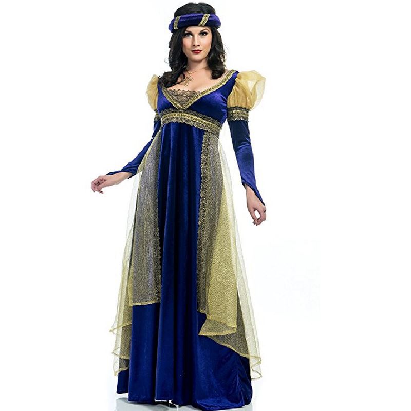 Renaissance Lady - Purple/Blue - Costume - Adult - 2 Sizes