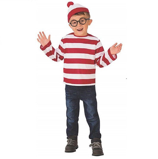 ¿Dónde está Waldo? - 3 piezas - Disfraz - Niño - 2 tallas