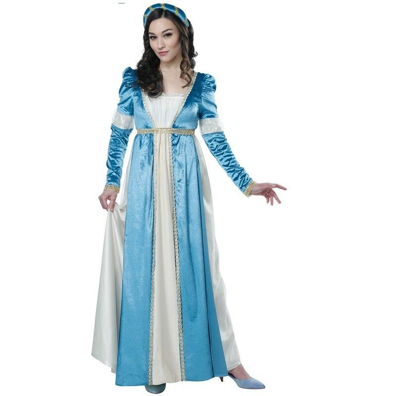 Juliet Gown - Blue/Cream - Medieval - Costume - Adult - XS 4-6