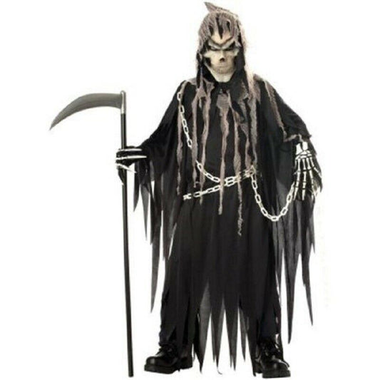 Mr Grim - Reaper - Costume - Child Size Large 10-12