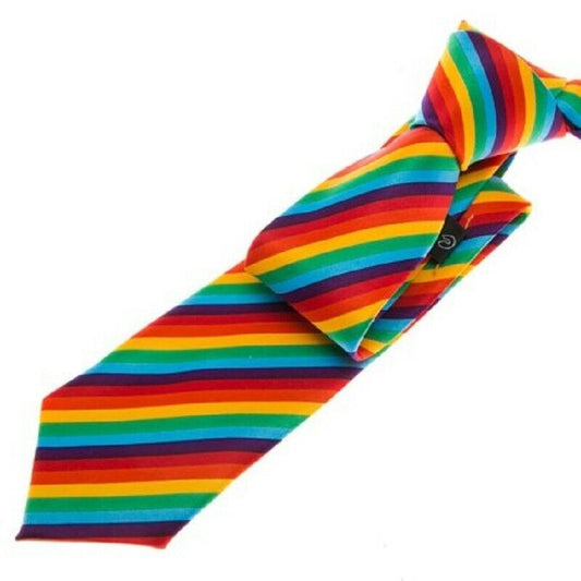 Corbata de cuello largo arco iris - Orgullo - Accesorio de disfraz - Adolescente adulto