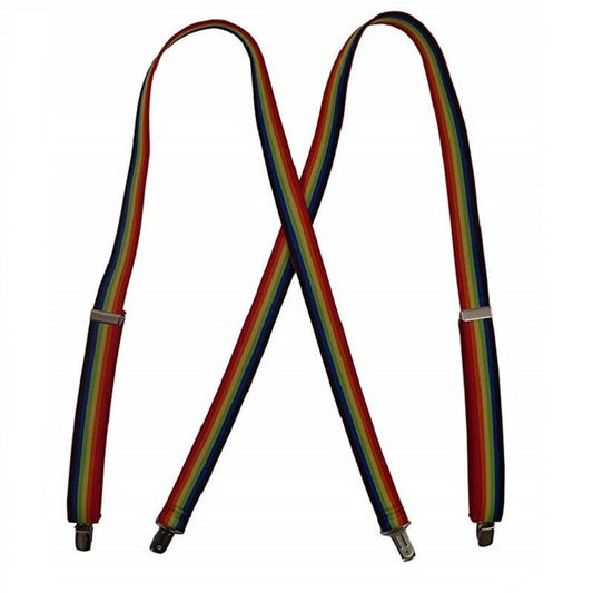 Rainbow Suspenders - Pride - Costume Accessories - Adult Teen - 2 Sizes