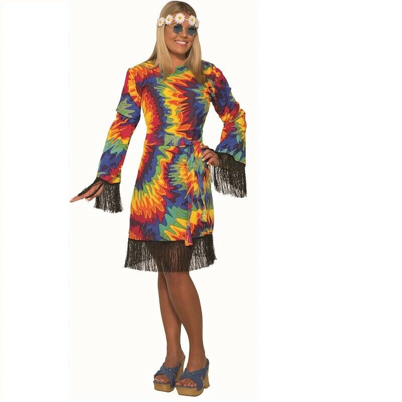 Hippie - Tie-Dye - Rainbow - 1960's - 1970's - Costume - Adult Plus Size