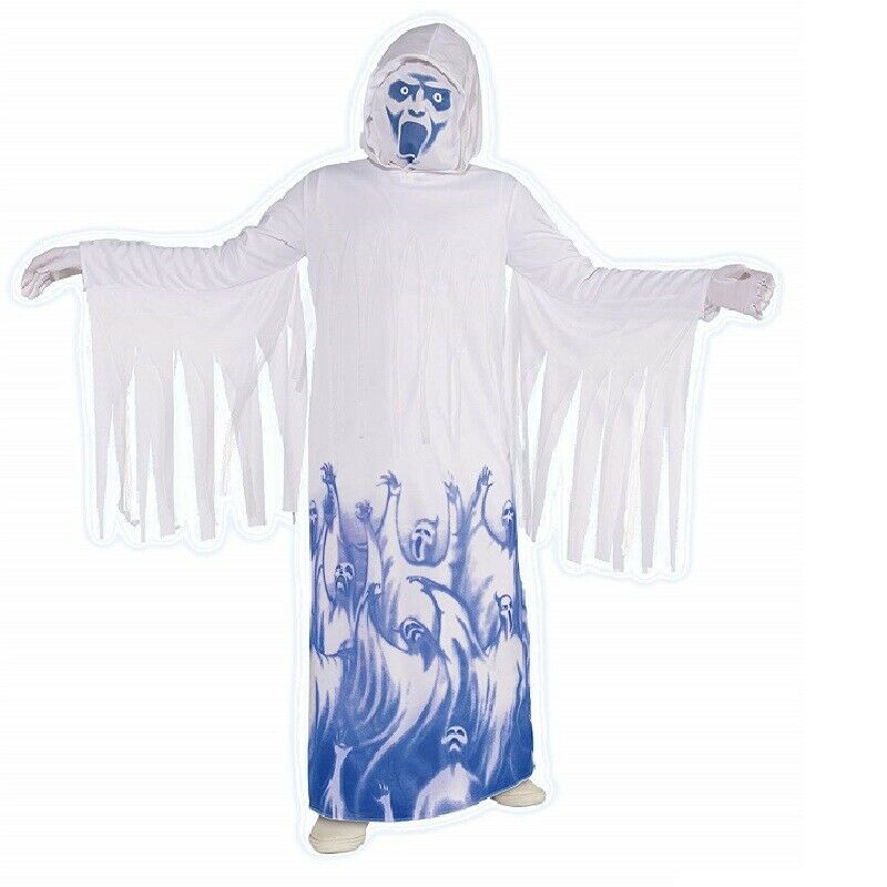 Ghostly Soul Taker - White/'Blue - Costume - Child - 2 Sizes