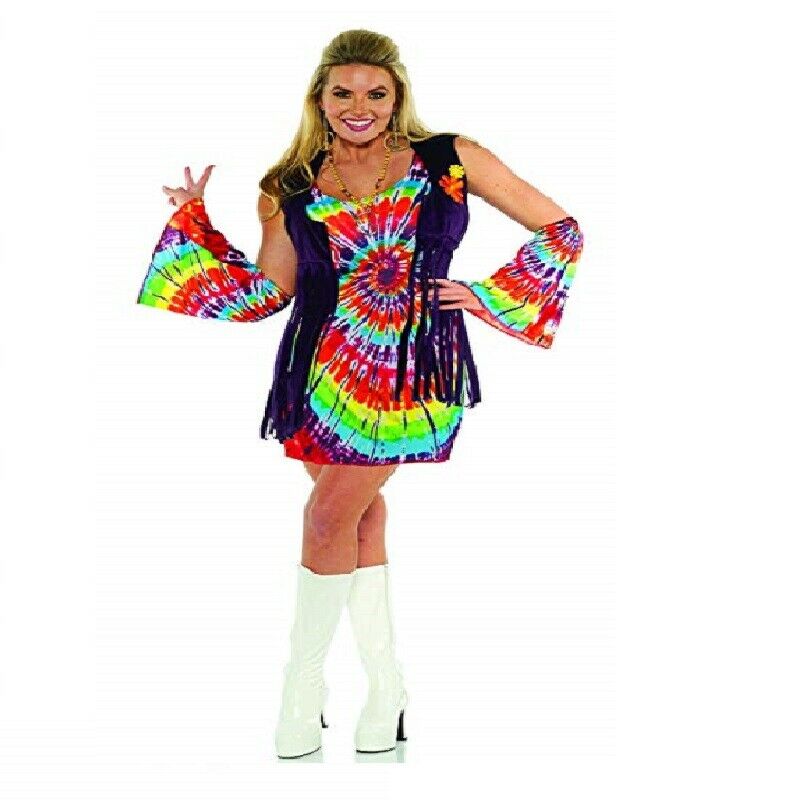 Revolution Hippie - Tie Dye - 60s - 70s - Costume - Adult - 3 Sizes