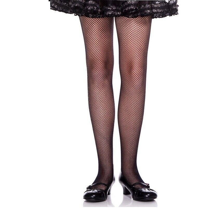 Fishnet Tights - Pantyhose - Black - Dance - Cosplay - Child Size - 3 Sizes