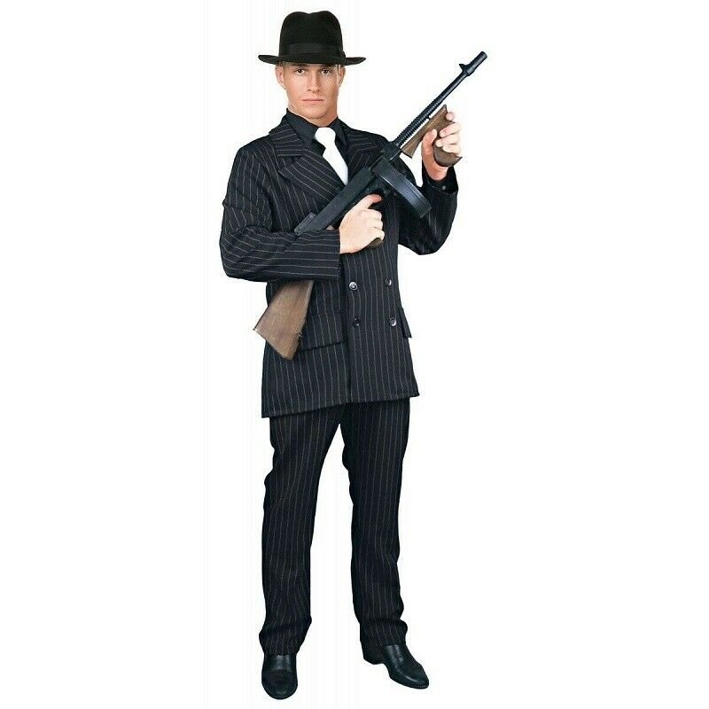 Gangster - 1920's - Mobster - Al Capone - Black/Red - Costume - Adult Large