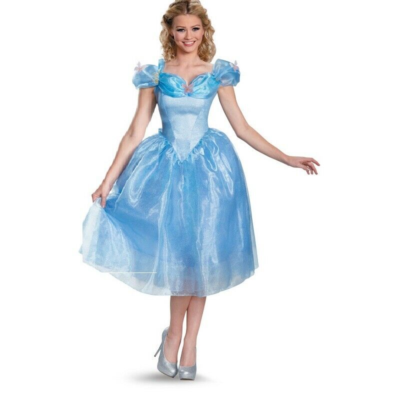 Cinderella - Princess - Blue - Deluxe Movie Costume - Adult - 3 Sizes