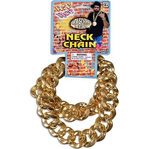 Big Links Chain - Plastic - 80's 90's - Gold - Hip Hop - Costume Accessory