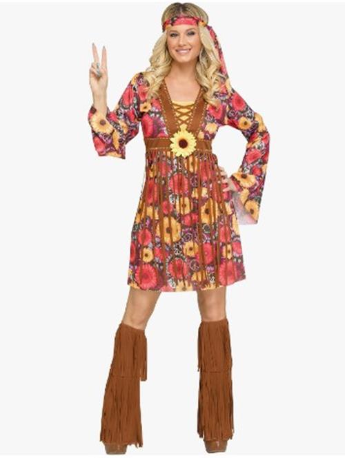 Flower Power - Hippie - 1960's - Costume - Adult - 2 Sizes