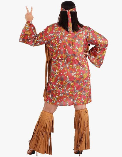 Peace & Love - Hippie - 1960's - Costume - Adult - Plus