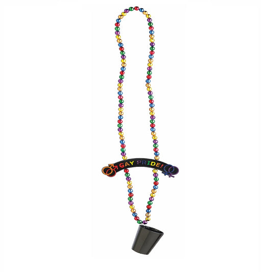 Pride Beads - Rainbow - Shot Glass - Costume Accessory