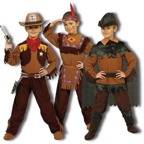 Cowboy - Peter Pan - Indianer - 3-in-1 - Kostüm - Kind - 2 Größen