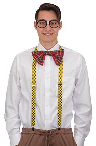 Jacobson Hat Company Nerd Set (gafas, pajarita, tirantes)