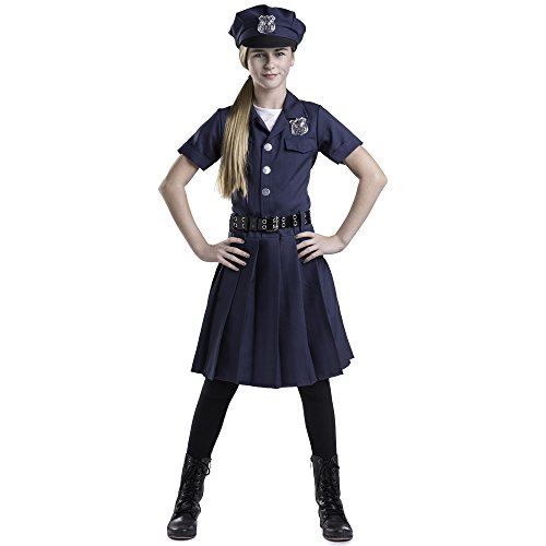 Vestido de oficial de policía - Azul marino - Disfraz - Niño - Mediano 8-10