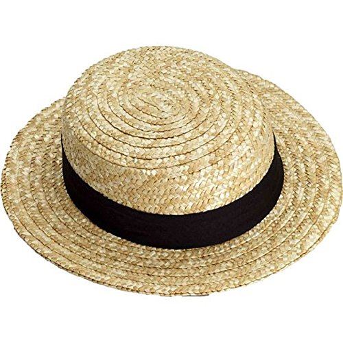 Boater Skimmer Hat - Pioneer - 20's Costume Accessory - Adult
