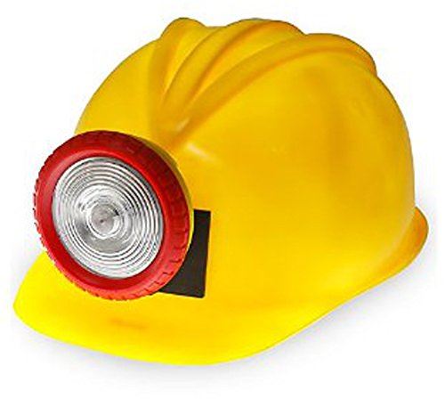 Sombrero de casco de construcción - Minero - Luz - Accesorio de disfraz - Adulto adolescente