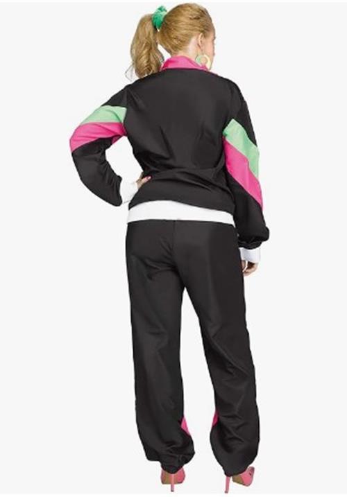 80's Neon Windbreaker Track Suit - Costume - Adult - 2 Sizes