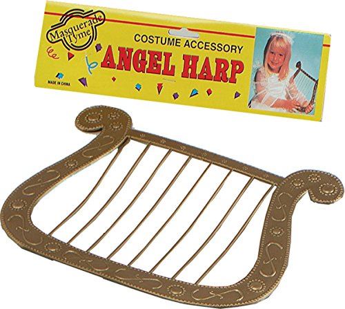 Angel Harp - Plastic - Gold - Holidays - Costume Accessory