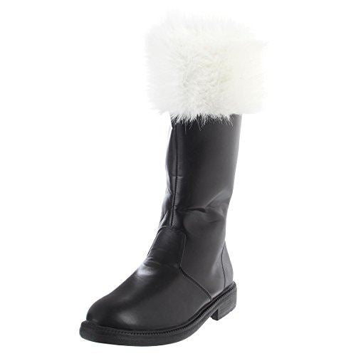 Botas de Papá Noel - Deluxe - Navidad - Ribete de piel sintética - Accesorio de disfraz - 4 tamaños