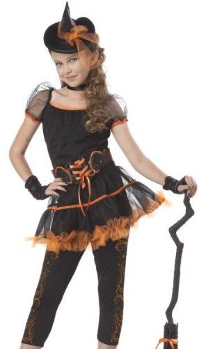 Fashion Star Witch - Orange/Black - Costume - Child - 2-Sizes