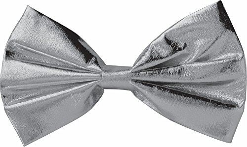 Bowtie - Shiny Silver - 20's - Vintage - Costume Accessory - Adult Teen