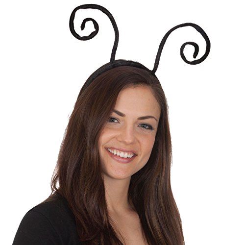 Antenna Headband - Black - Velvet - Bug - Costume Accessory - Child Teen Adult