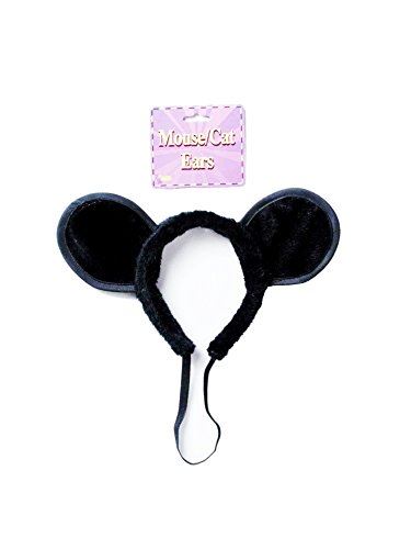 Orejas de gato de ratón de lujo - Negro - Accesorios para disfraces - Adulto adolescente niño