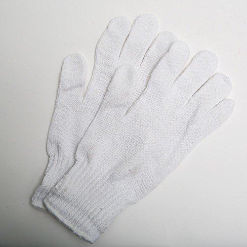 Guantes de Papá Noel - Tejido elástico - Blanco - Vacaciones de Navidad - Accesorio de disfraz