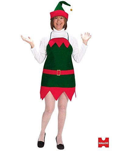 Elf Apron and Hat Set - Unisex - Costume Accessories - Adult One Size