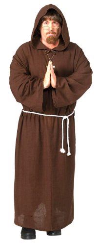 Friar Tuck - Monk Robe - Deluxe Hooded - Costume - Adult - Standard