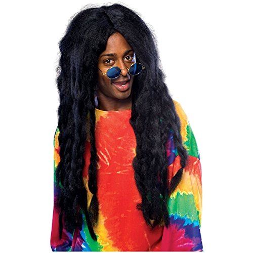 Jamaican Rasta Wig - Dreads - Black - Costume Accessory - Adult
