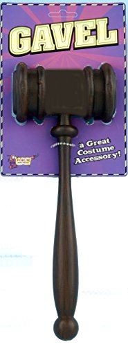 Judge Gavel - Brown - Plastic - Judge Judy - Costume Accessory Prop