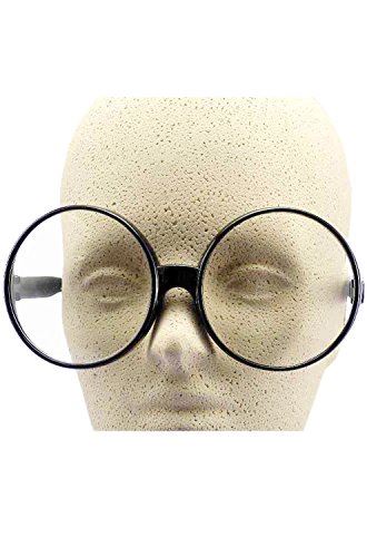 Big Round Eyeglasses - Black - 70's - Cosplay - Costume Accessories - Adult Teen