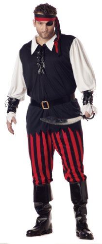 Cutthroat Pirate - Buccaneer - Costume - Adult - Plus - 2XL