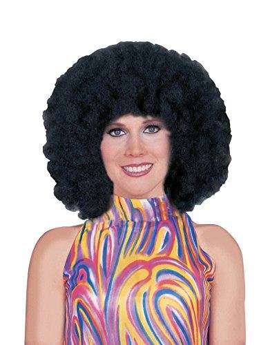 Peluca Afro - Negra - 1960's 1970's - Funky - Accesorio de vestuario - Adulto Adolescente