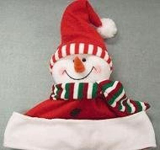 Plush Snowman Hat - Christmas Winter Holiday - Costume Accessory - Teen Adult