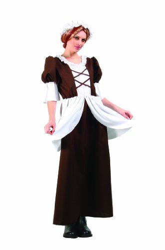 Colonial Lady - Brown/White - Costume - Adult Standard