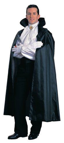 Rubie's Full Length Cape Costume with Stand Up Foam Collar, Black, One Size