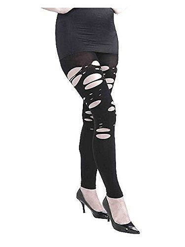 Zombie Leggings - Black - 80's - Costume Accessories - Women - One Size