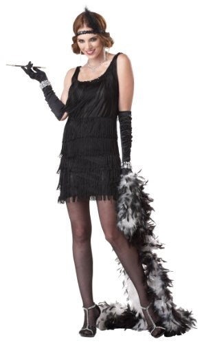 Fashion Flapper - Black - 1920's - Gatsby - Costume - Adult - 4 Sizes