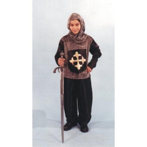 Knight - Medieval - Black/Silver - Costume - Child - Large 10-12