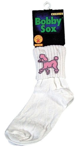 Poodle Bobby Socks - 50's - Sock Hop - Costume Accessories - Child Size